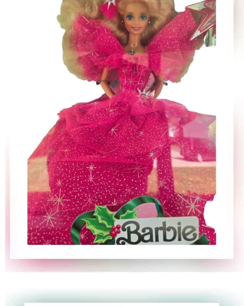 Happy Holidays barbie 1990, Christmas Collectible, Collectible doll, free shipping, Mothers Day Gift, Birthday 2024 Gift, Vintage, Superstar, old